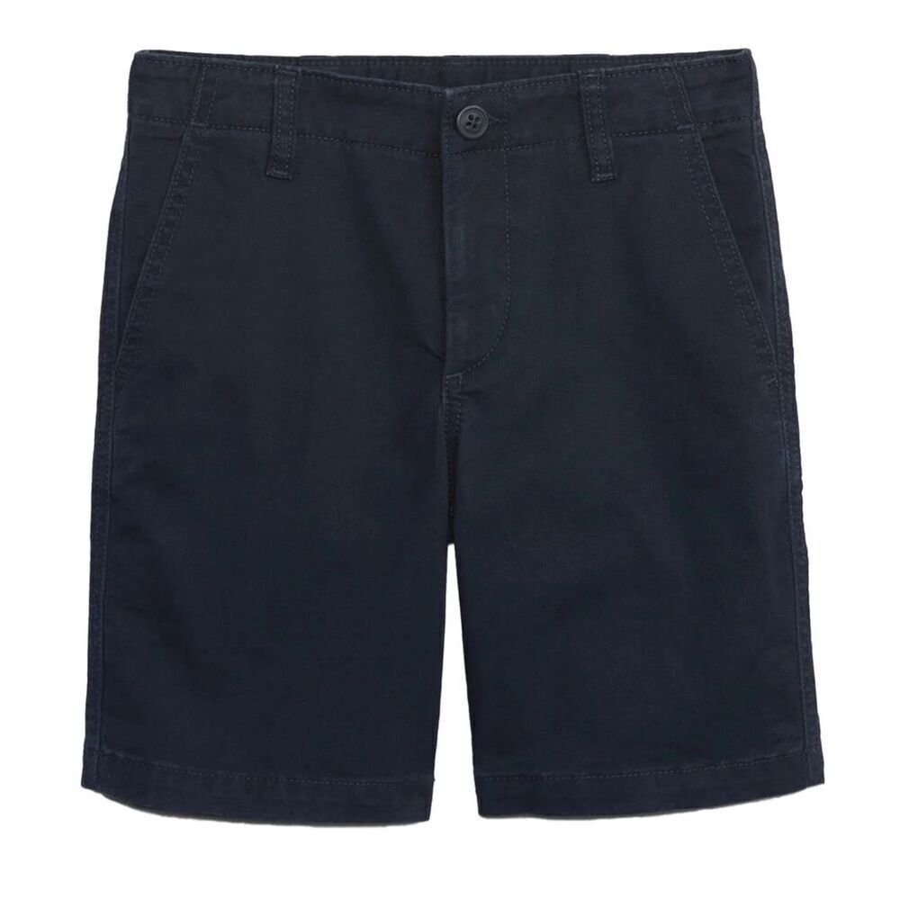 NWT Gap Kids Khaki Shorts with Washwell - Blue Galaxy, Sz 7 $38 B43